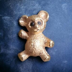 Vintage Monet Bear Brooch Pin 3/4" Estate